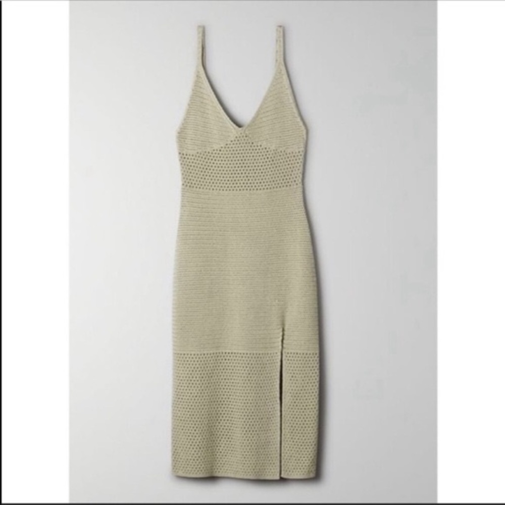Wilfred Knit Midi Dress in Light Sage